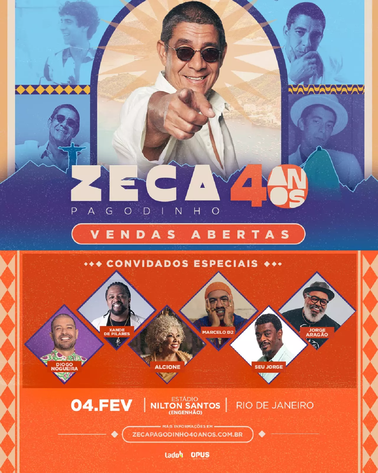 Zeca Pagodinho anuncia turnê especial de 40 anos pelo país