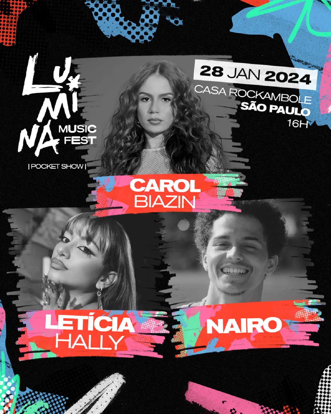 1ª edição do Lumina Music Fest conta com Carol Biazin, Letícia Hally e Nairo
