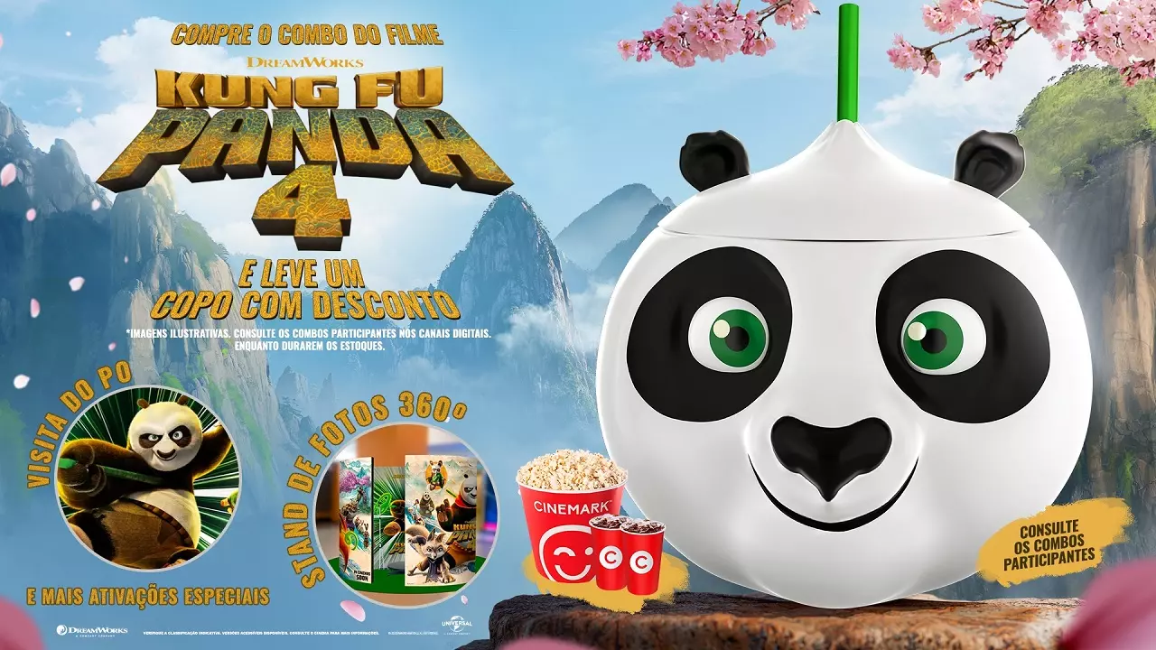Cinemark e Universal promovem experiências para estreia de 'Kung Fu Panda 4'