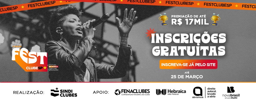 Últimos dias de inscrições para a 3ª edição do FestClubeSP