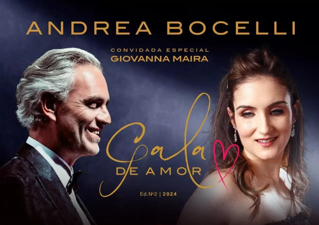 Cantora lírica Giovanna Maira se apresenta com Andrea Bocelli