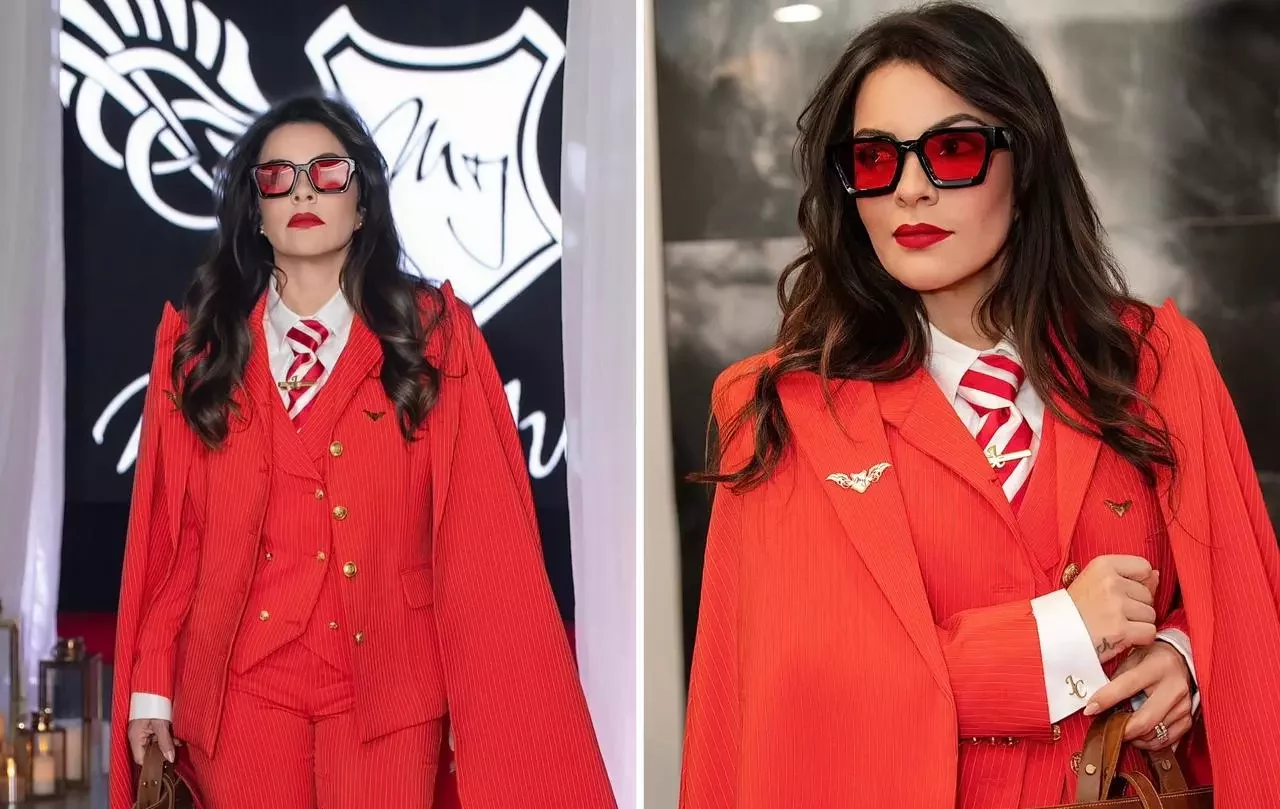 Jaqueline Chaves vive momento de glamour ao cruzar passarela em desfile pop